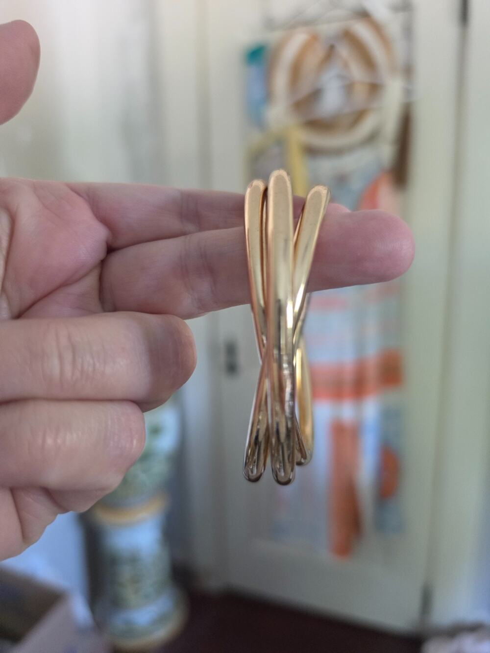 Vintage Trinity Style Bangle Gold tone 1990s